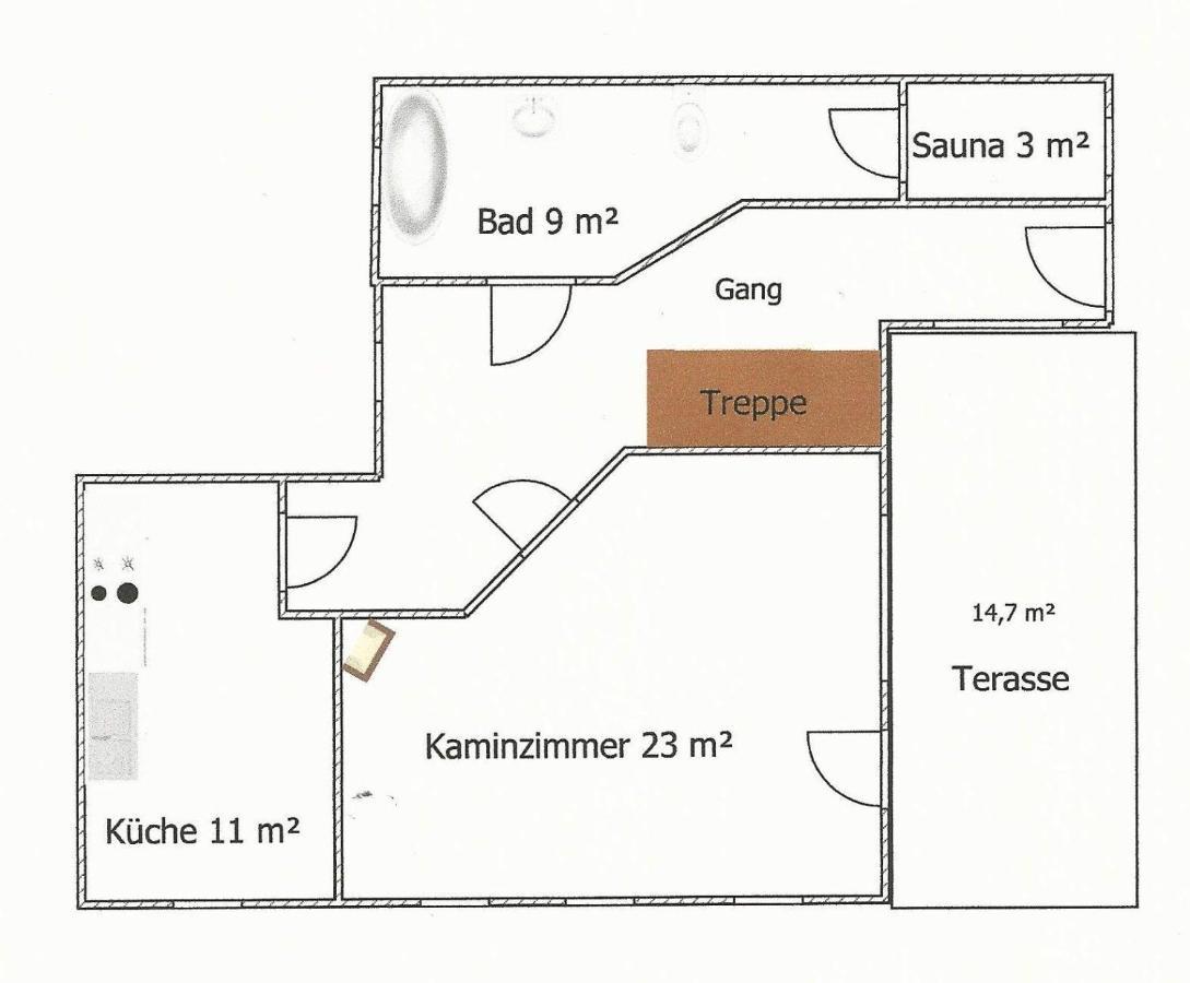 Saechsische-Schweiz-Ferienhaus-Wohnung-1-Mit-Elbblick-Sauna-Und-Kamin Кёнигштайн-ан-дер-Эльбе Экстерьер фото